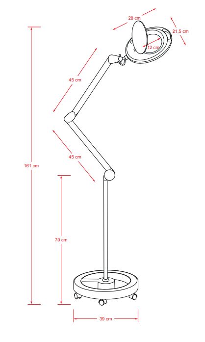 Lampe loupe LED, 5 dioptries, Probeautic Institut